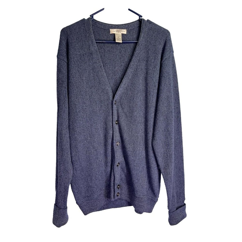 VTG Cypress Links Acrylic V-Neck Cardigan -M - Hong Kong Cobain Grunge